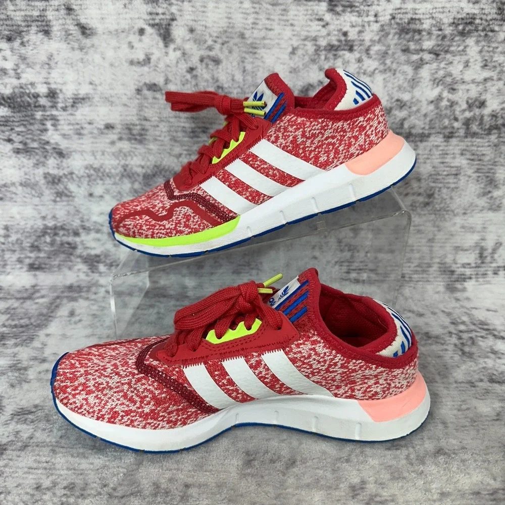Adidas‎ Swift Run 22 J Kids 6 Black Pink Leopard Running Shoes Sneakers GX9215